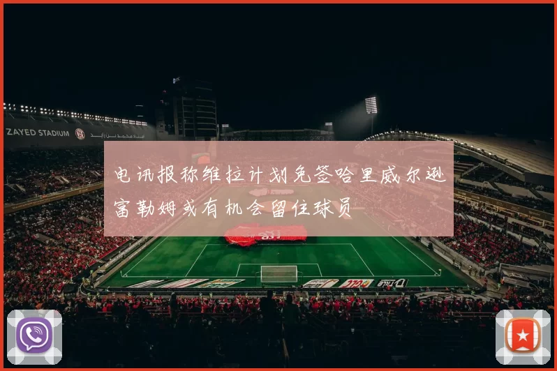 电讯报称维拉计划免签哈里威尔逊富勒姆或有机会留住球员